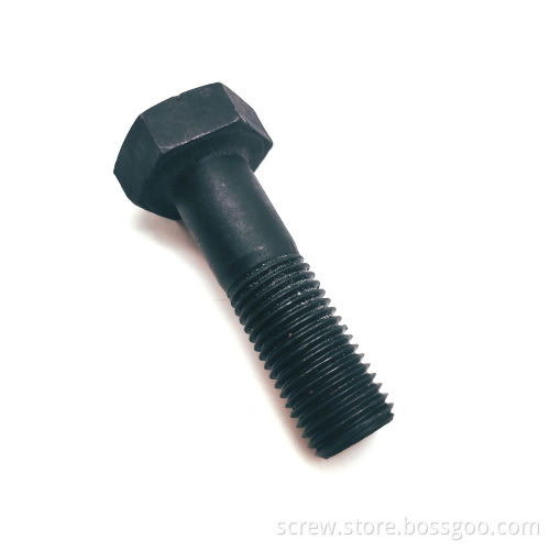 Carbon steel DIN931 black zinc plated hexagon bolt